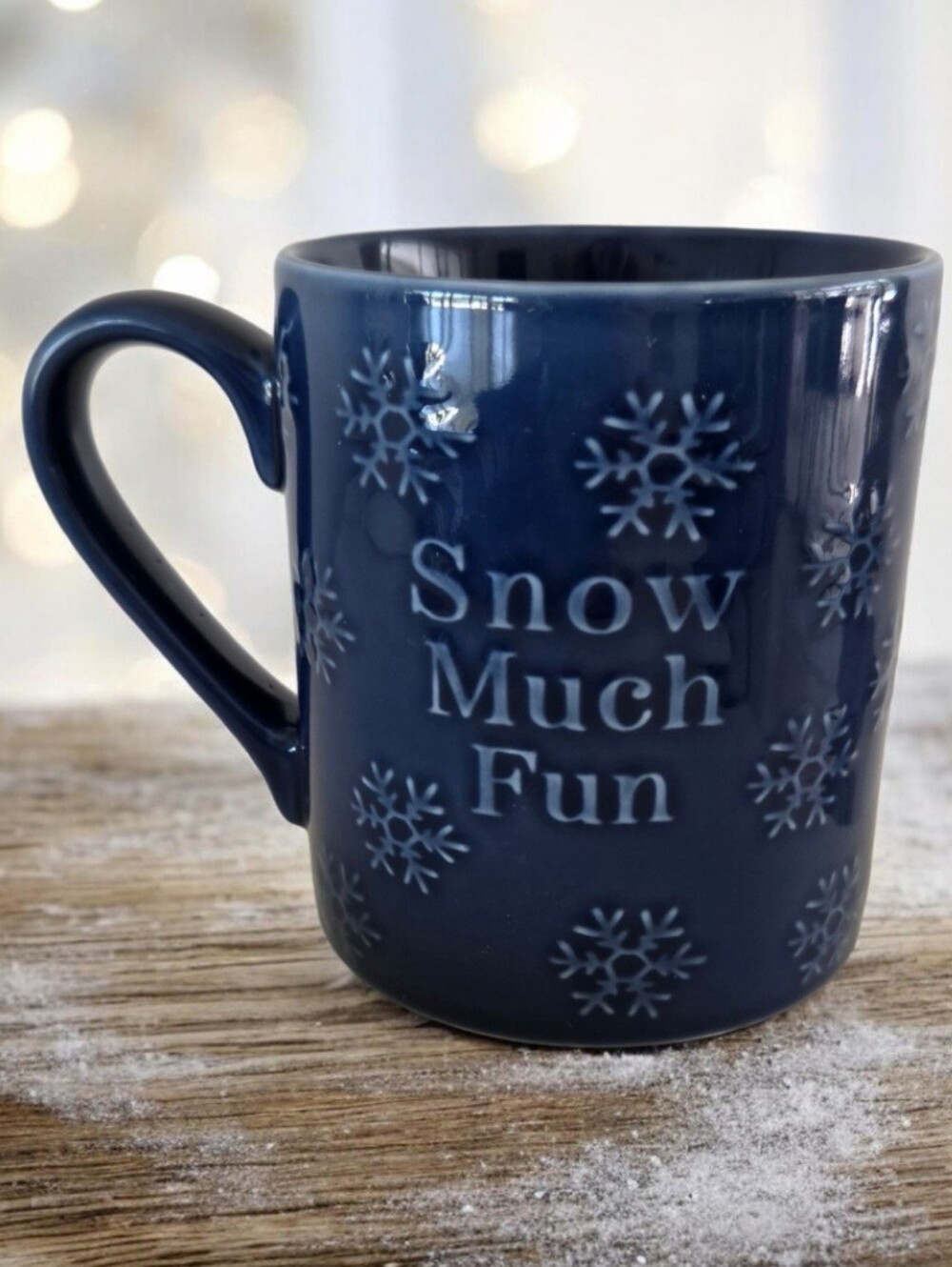 Threshold Navy Ceramic Snowflake Mug
